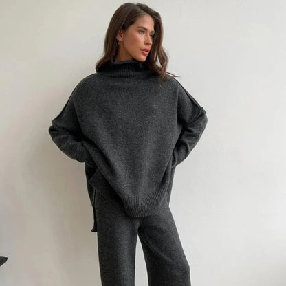 Women's Sweater Cozy Knit Turtleneck Set 7