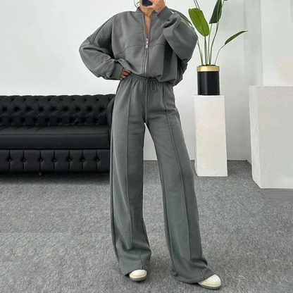 Women's Tracksuit Set Cozy Long Sleeve Sweater Drawstring Pants 3