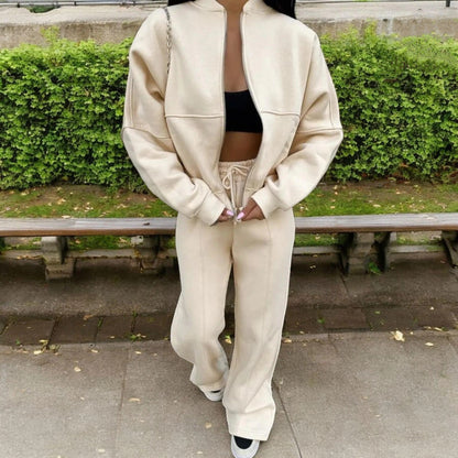 Women's Tracksuit Set Cozy Long Sleeve Sweater Drawstring Pants 7