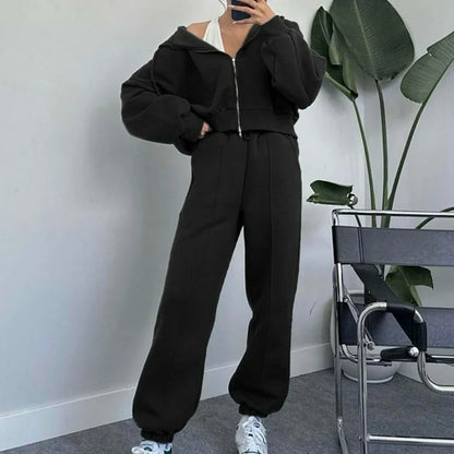 Women's Tracksuit Set Cozy Long Sleeve Sweater Drawstring Pants 9