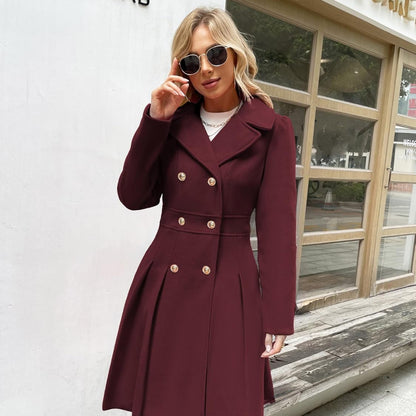 Women's Trench Coat Double-Breasted Tailored Design 11