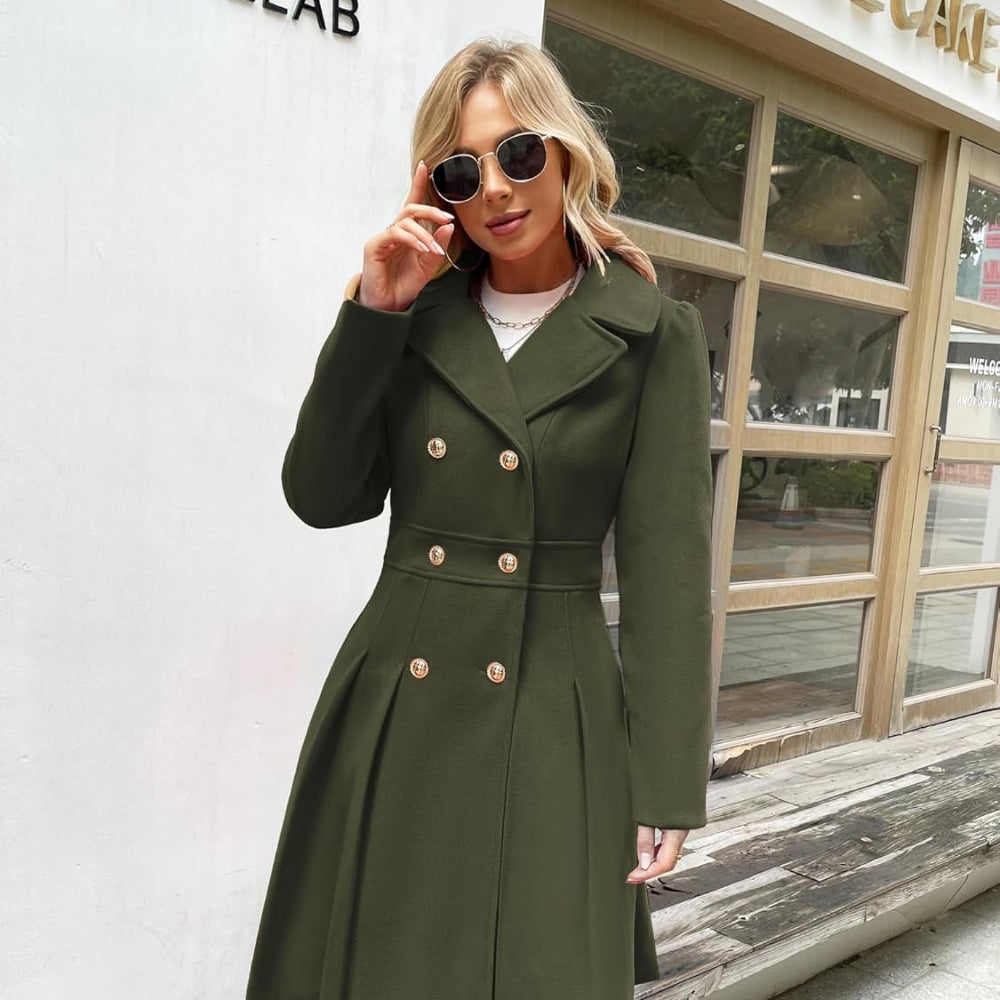 Women's Trench Coat Double-Breasted Tailored Design 13