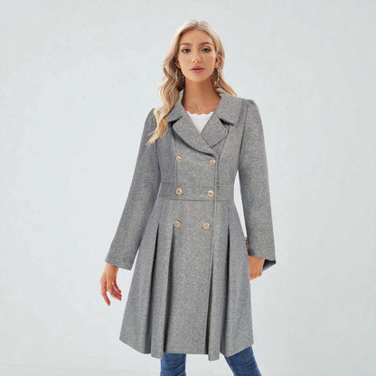 Women's Trench Coat Double-Breasted Tailored Design 21