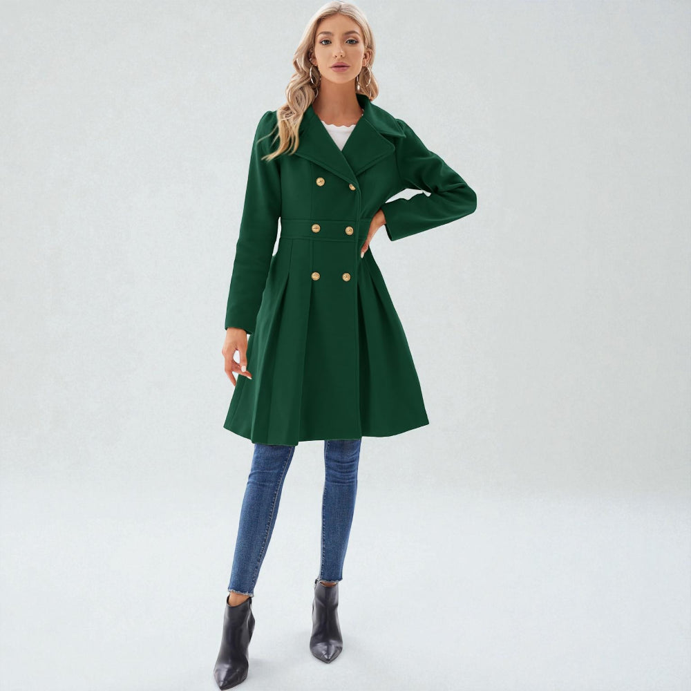 Women's Trench Coat Double-Breasted Tailored Design 35