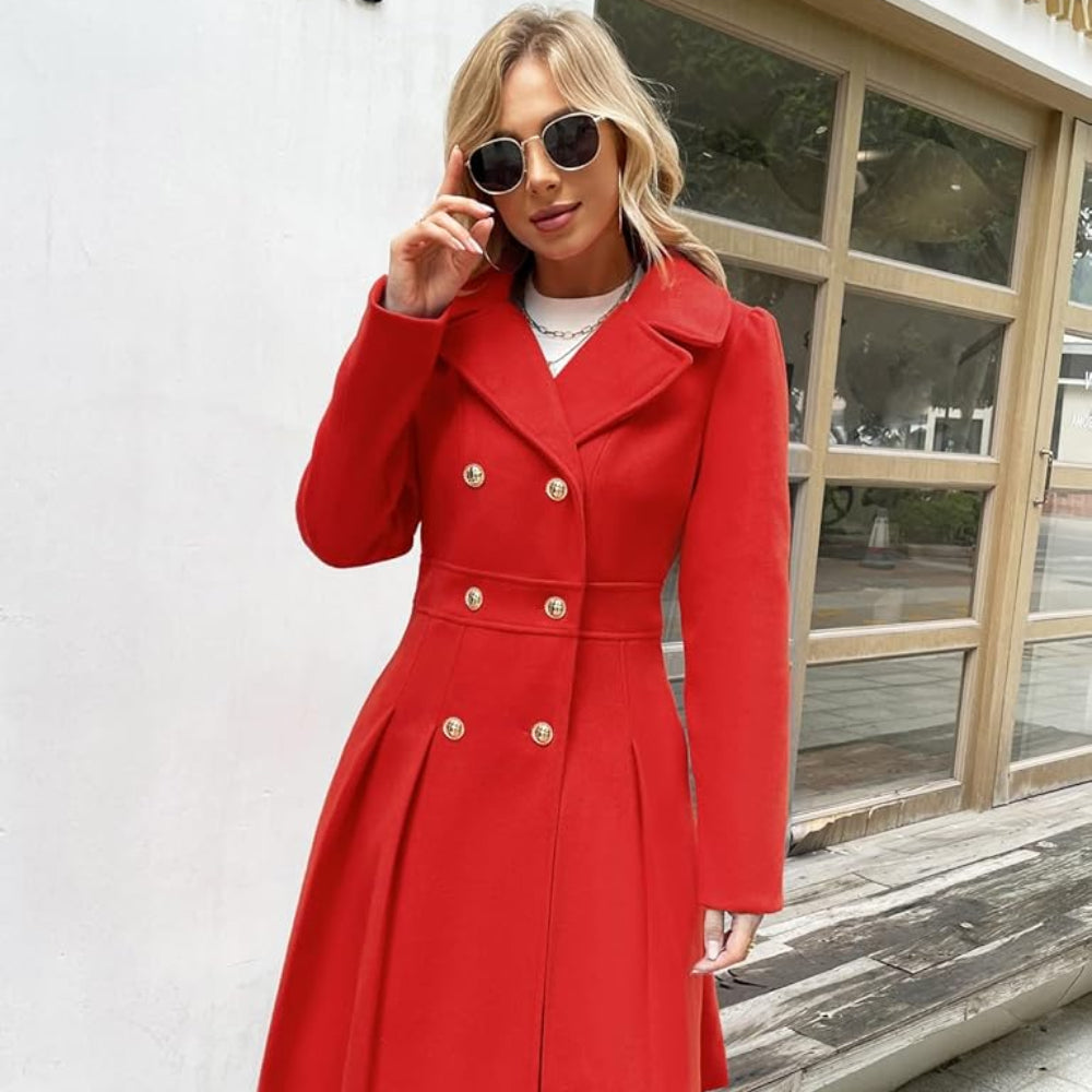 Women's Trench Coat Double-Breasted Tailored Design 5