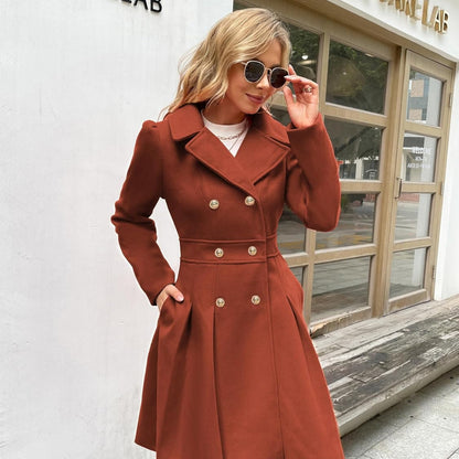 Women's Trench Coat Double-Breasted Tailored Design 7
