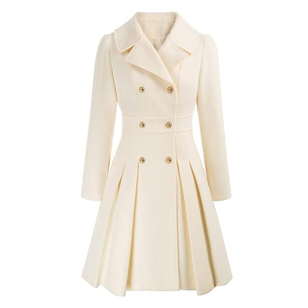 Women's Trench Coat Double-Breasted Tailored Design 2