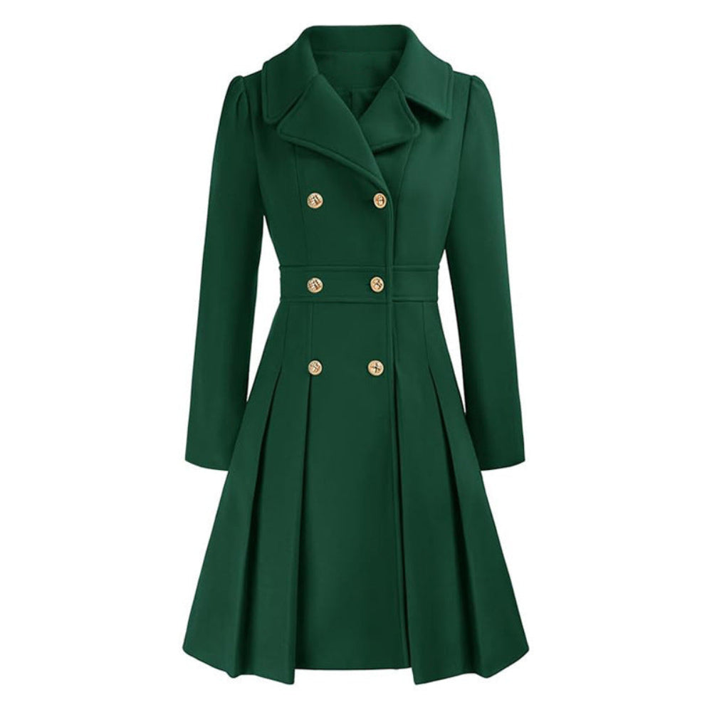 Women's Trench Coat Double-Breasted Tailored Design 36