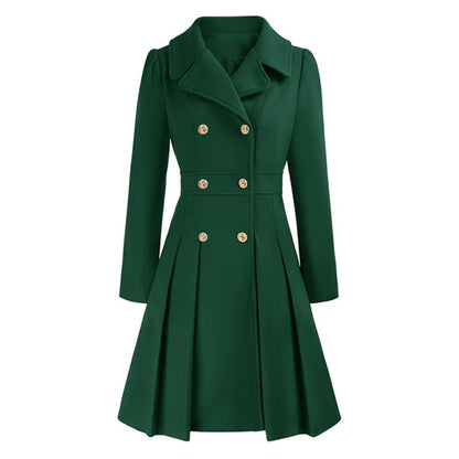 Women's Trench Coat Double-Breasted Tailored Design 36