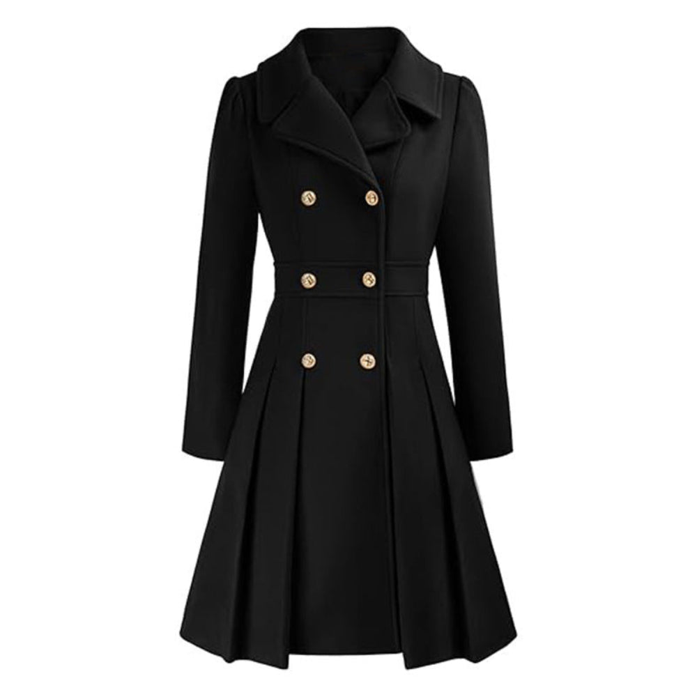 Women's Trench Coat Double-Breasted Tailored Design 38