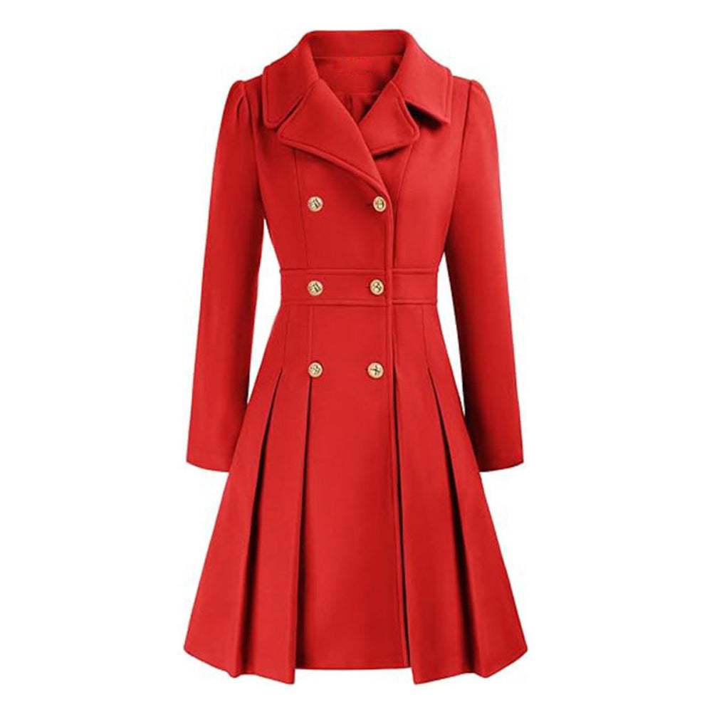 Women's Trench Coat Double-Breasted Tailored Design 6