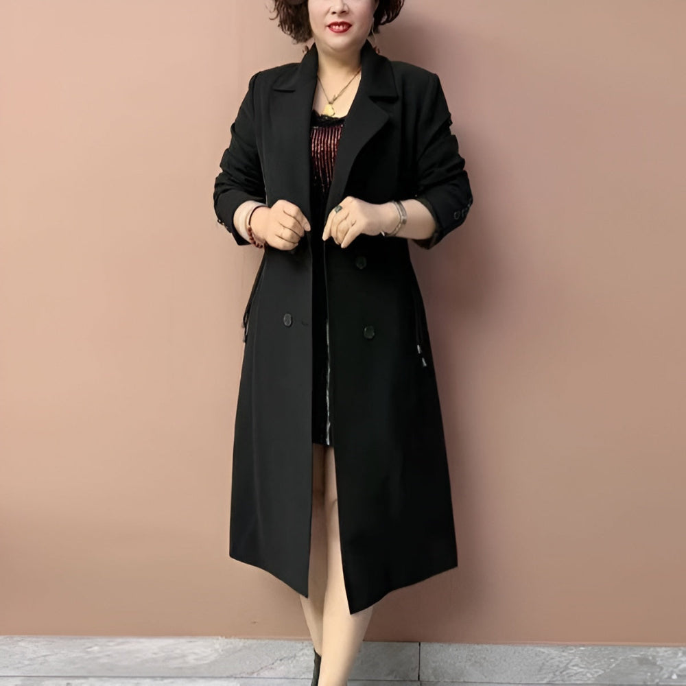 Women's Trench Coat Women Elegant Warm Wool 1