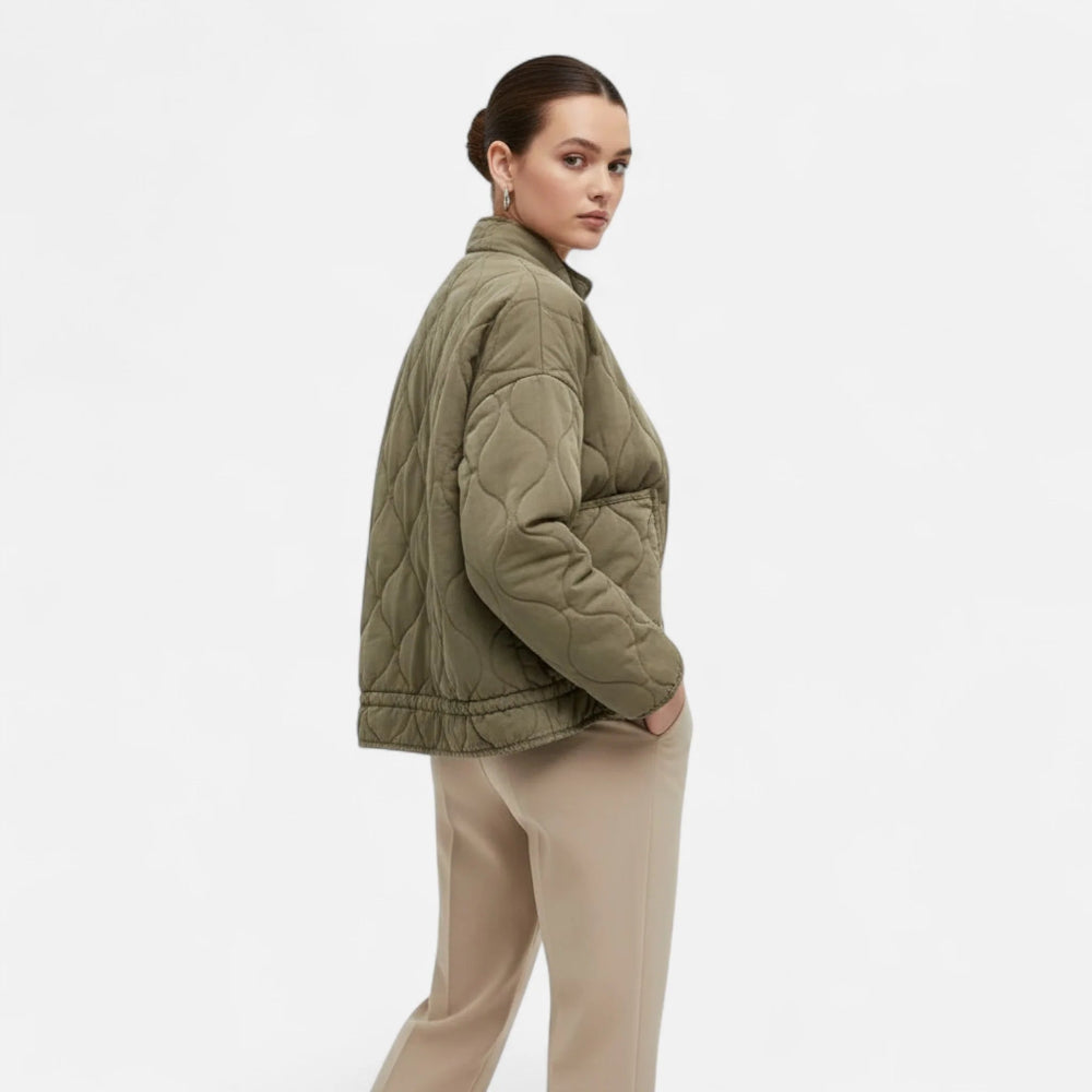 Women's Vintage Quilted Jacket Warm Insulated Fall Winter Outerwear 10