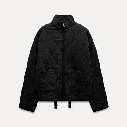 Women's Vintage Quilted Jacket Warm Insulated Fall Winter Outerwear 13