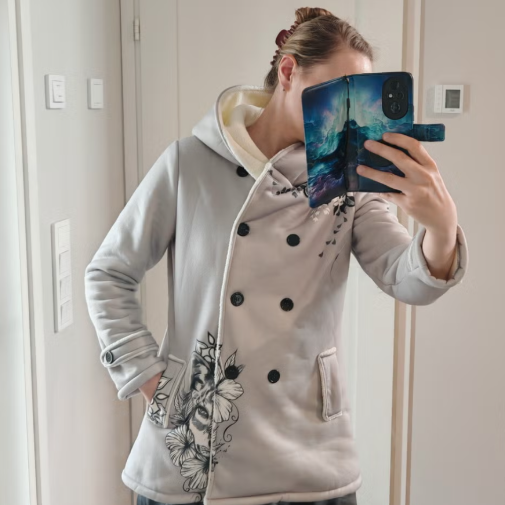 Women's Winter Coat Double-Breasted Eco-Friendly Warmth 2