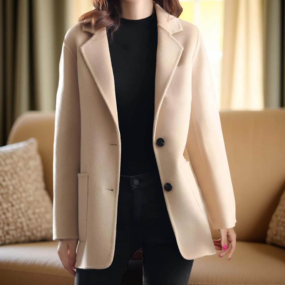 Women's Wool Blend Winter Overcoat Elegant Stylish Comfort 4