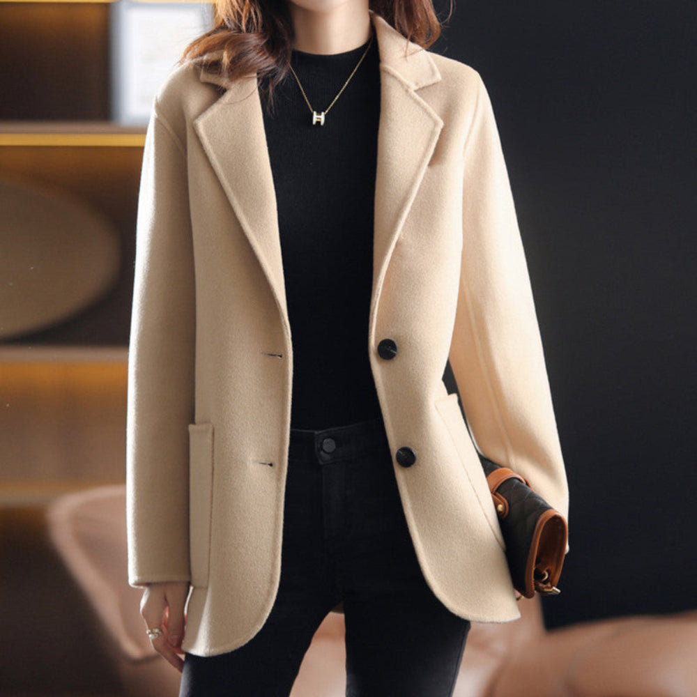 Women's Wool Blend Winter Overcoat Elegant Stylish Comfort 5