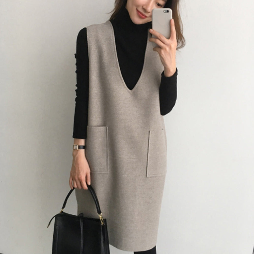 Women's Wool Gilet Vest Double-Sided Mid-Length Winter Fashion 1