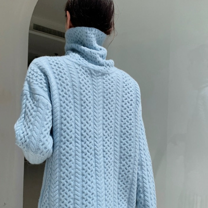 Women's Wool Turtleneck Sweater Cozy Layer Winter Style 5