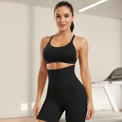 Women's High Waisted Gymwear Shorts - Compression Control