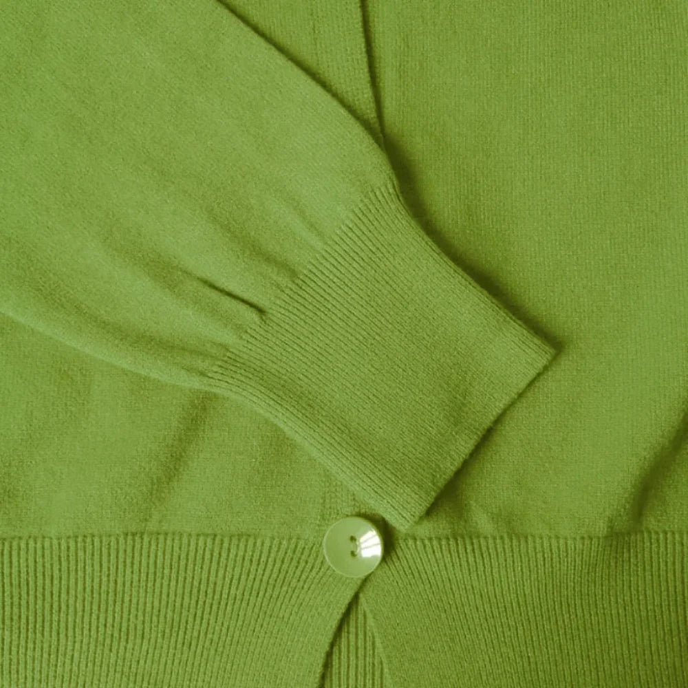 Women's Oversized Knit Cardigan - Long Sleeve Button Up