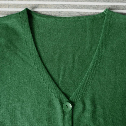 Women's Oversized Knit Cardigan - Long Sleeve Button Up