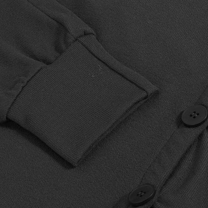 Women's Oversized Knit Cardigan - Long Sleeve Button Up