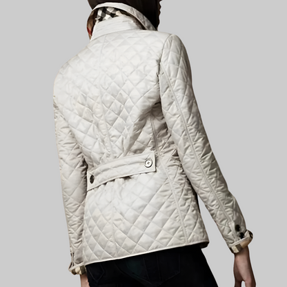 Womne's Lightweight Puffer Quilted Jacket Diamond Stitch Design