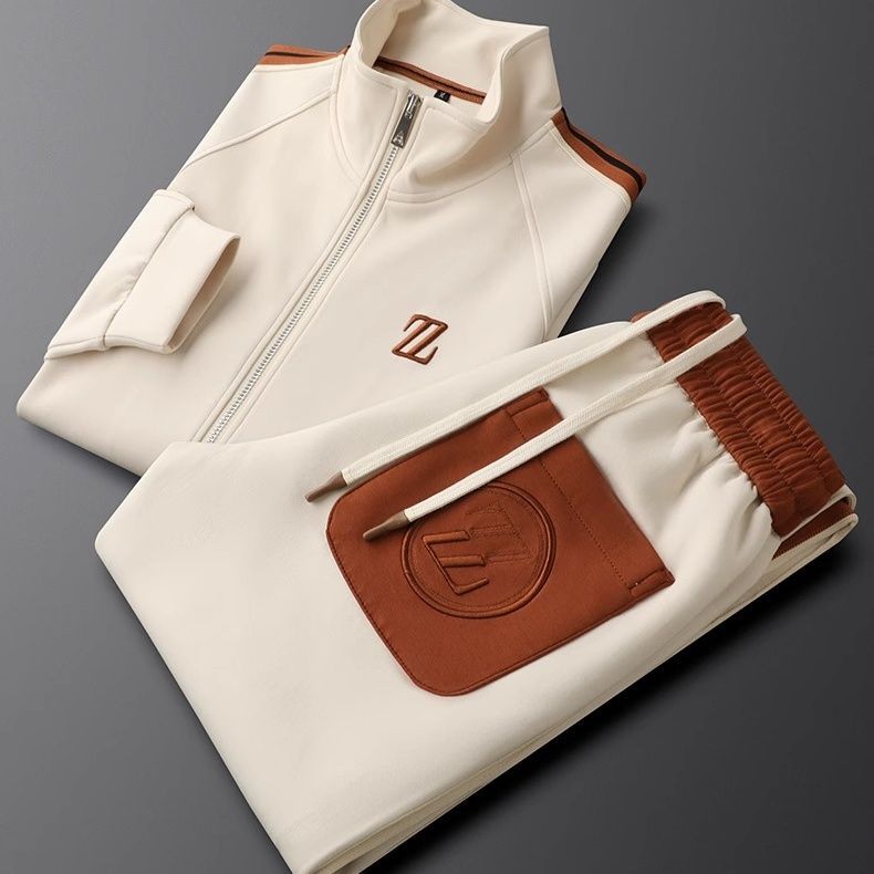 Men's Two Piece Athletic Pants And Top Set | Sporty Stripes