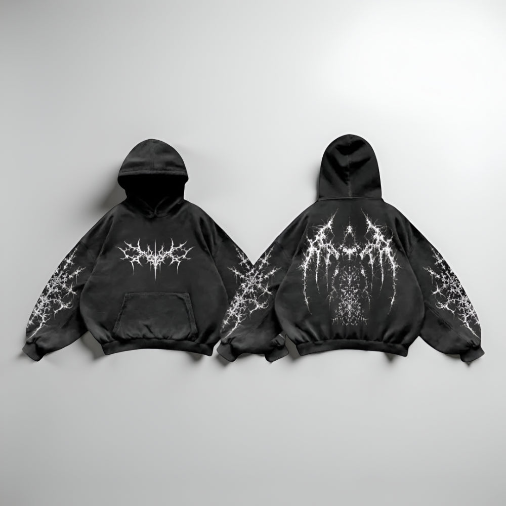 Men’s Oversized Graphic Hoodie – Long Sleeve Pullover