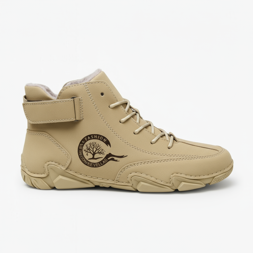 Men Winter Warm Ankle Boots - High Top Sneakers Fur Lined