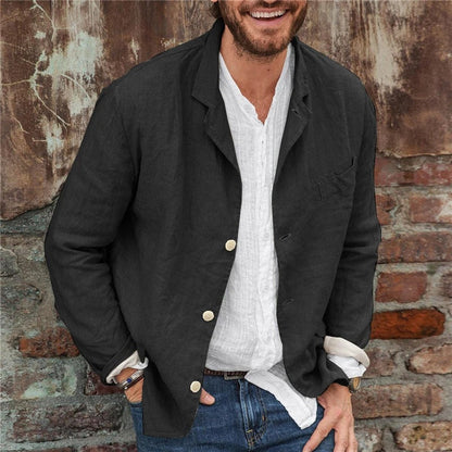 Men’s Lightweight Linen Jacket | Casual Short Coat