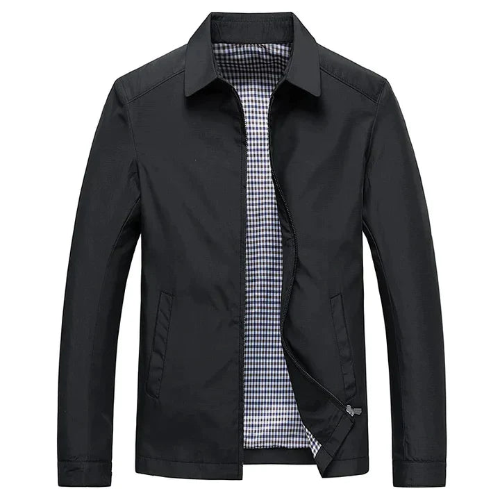 Men’s Lightweight Casual Harrington Jacket | Zip Closure Lined