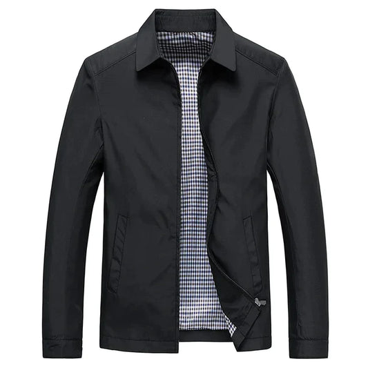 Men’s Lightweight Casual Harrington Jacket | Zip Closure Lined