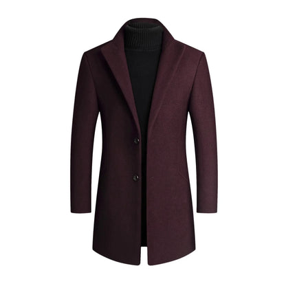 Men's Classic Wool Overcoat | Long Winter Coat