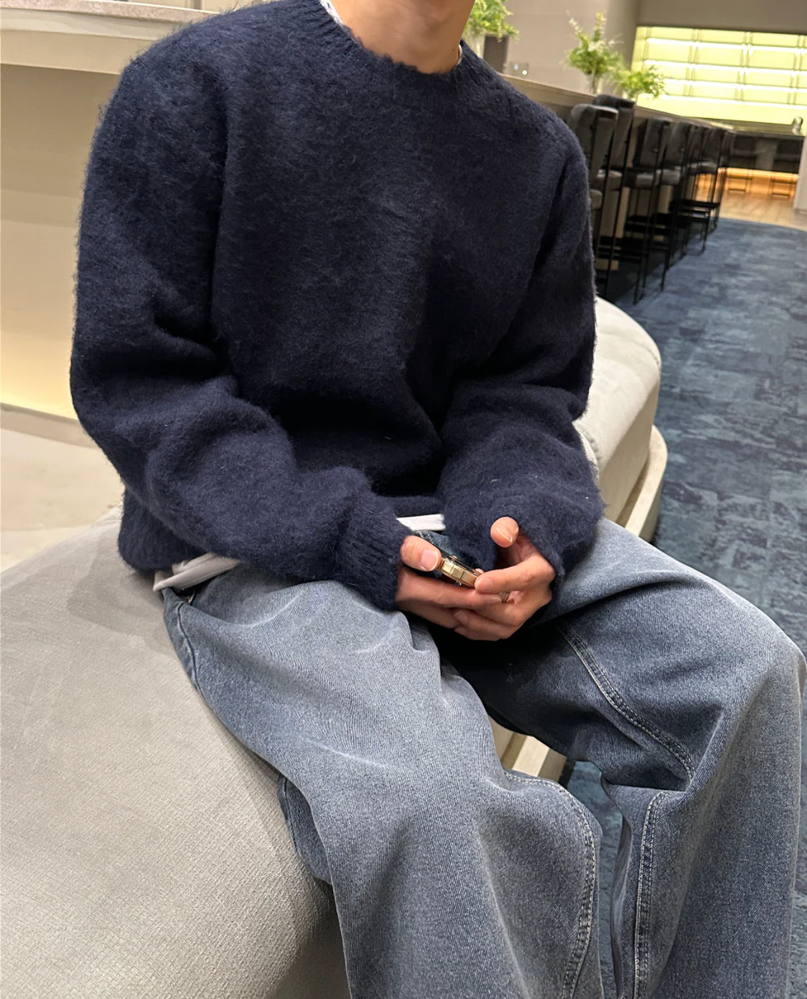 Cozy Textured Winter Knit Sweater - Image 4