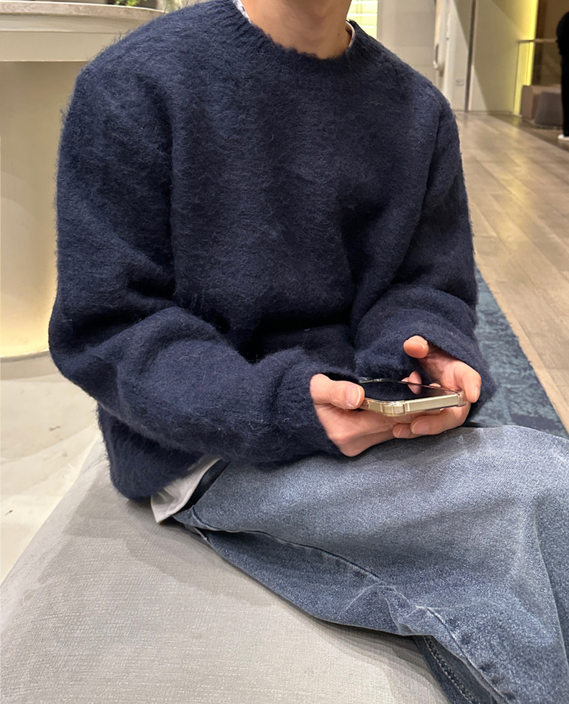 Cozy Textured Winter Knit Sweater - Image 5