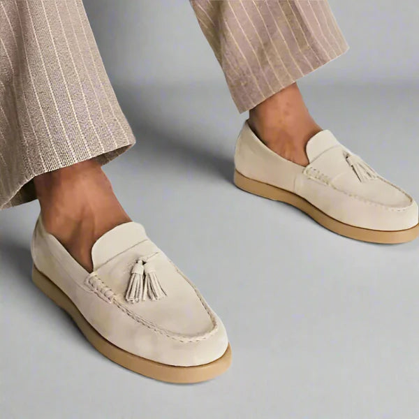 Men’s Suede Tassel Loafers | Smart Casual Lightweight Shoes