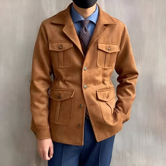 Men’s Casual Field Jacket | Button Up Safari Style