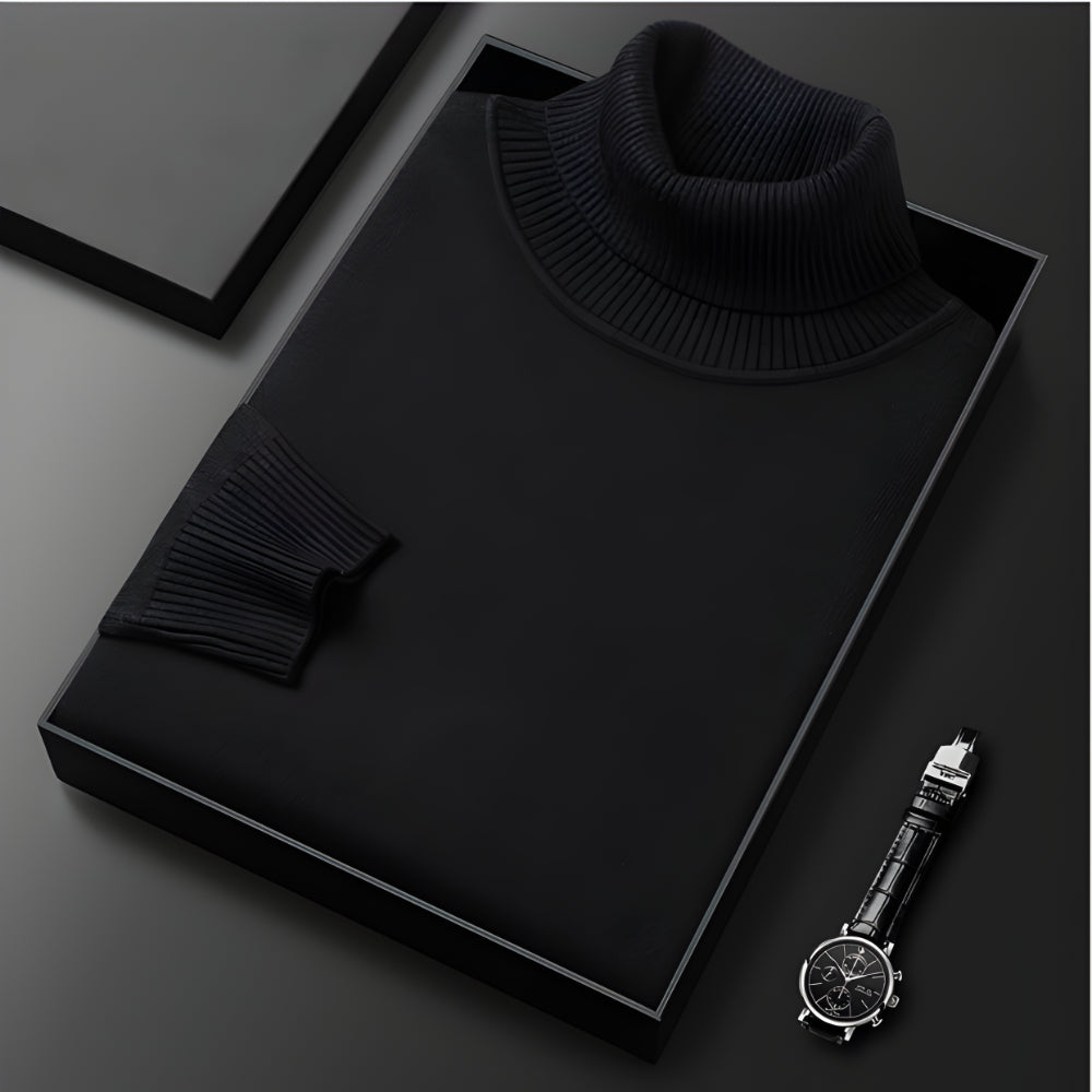 Men’s Slim Fit Long Sleeve Turtleneck Jumper | Warm Winter Knitwear