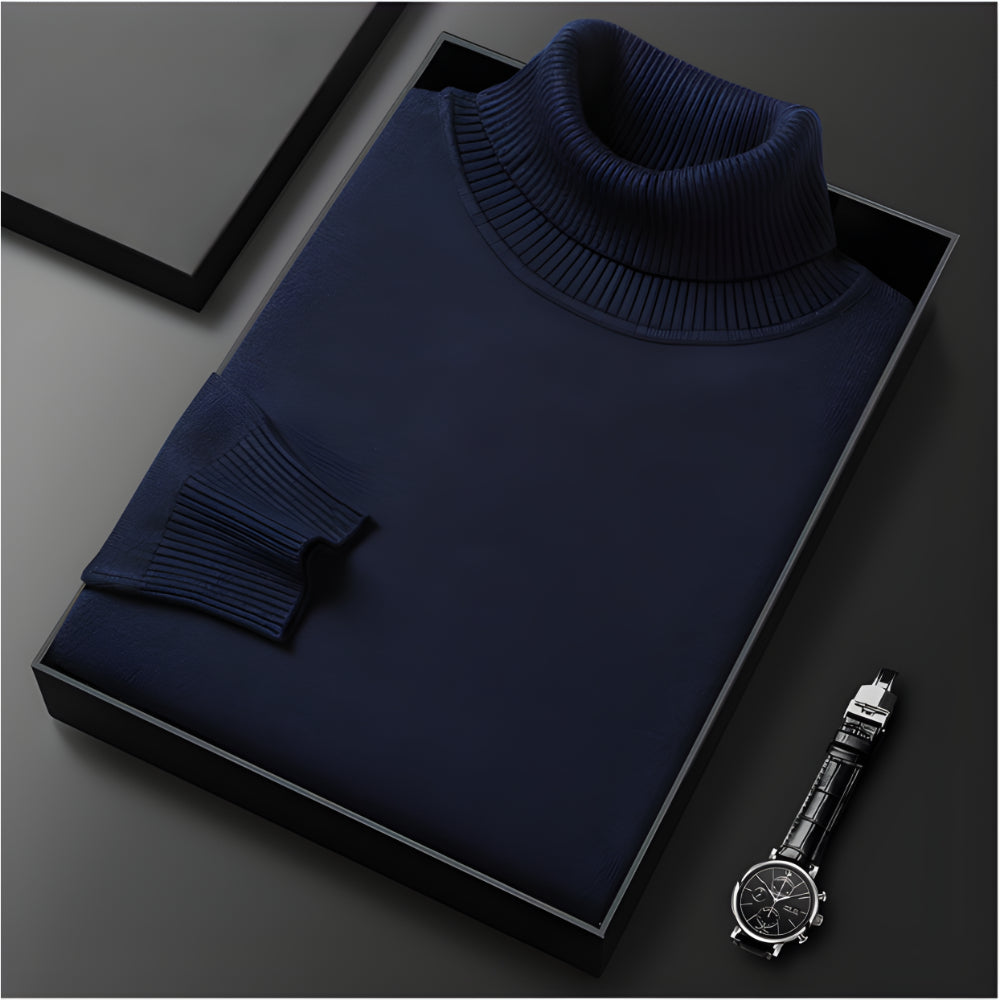 Men’s Slim Fit Long Sleeve Turtleneck Jumper | Warm Winter Knitwear