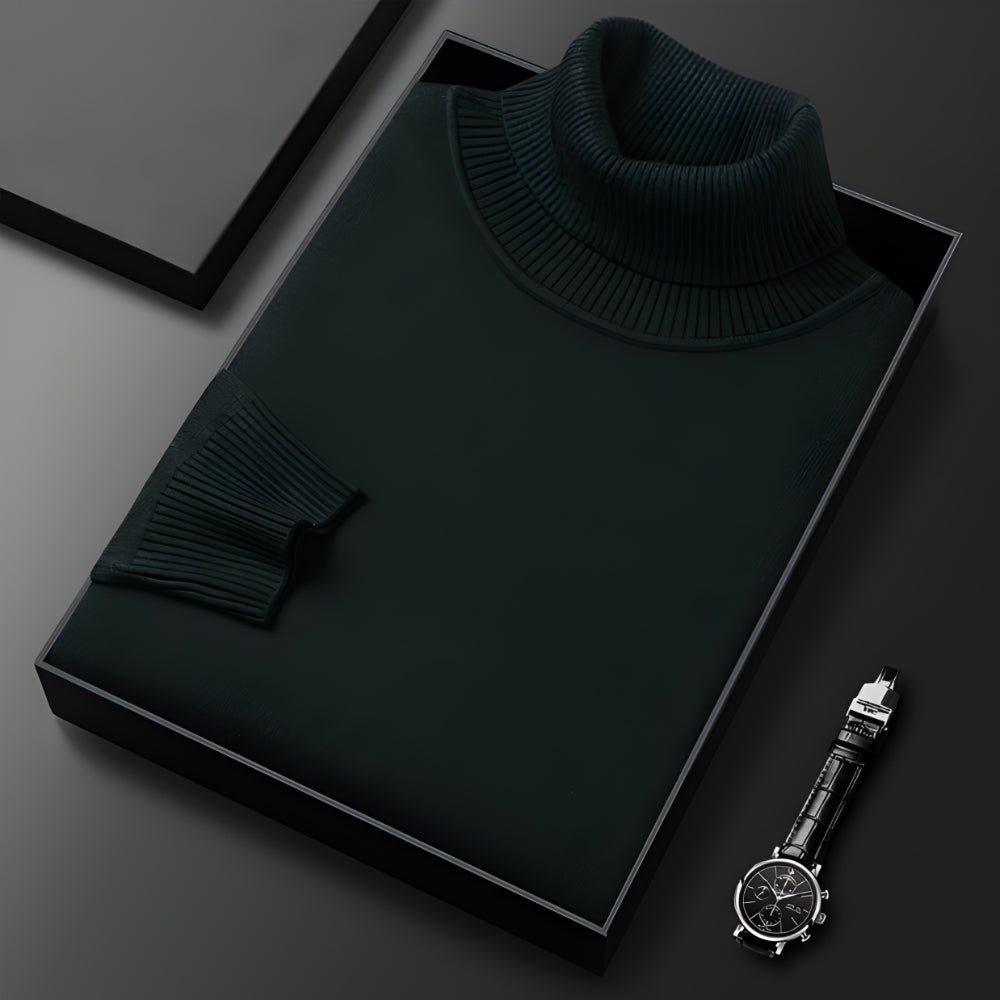 Men’s Slim Fit Long Sleeve Turtleneck Jumper | Warm Winter Knitwear