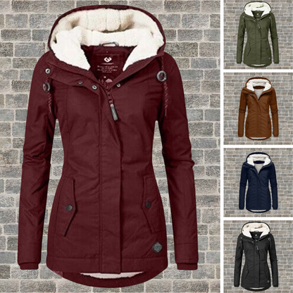 Elsie Belle | Neu Plissierter Baumwollmantel mit Kapuze - Image 1