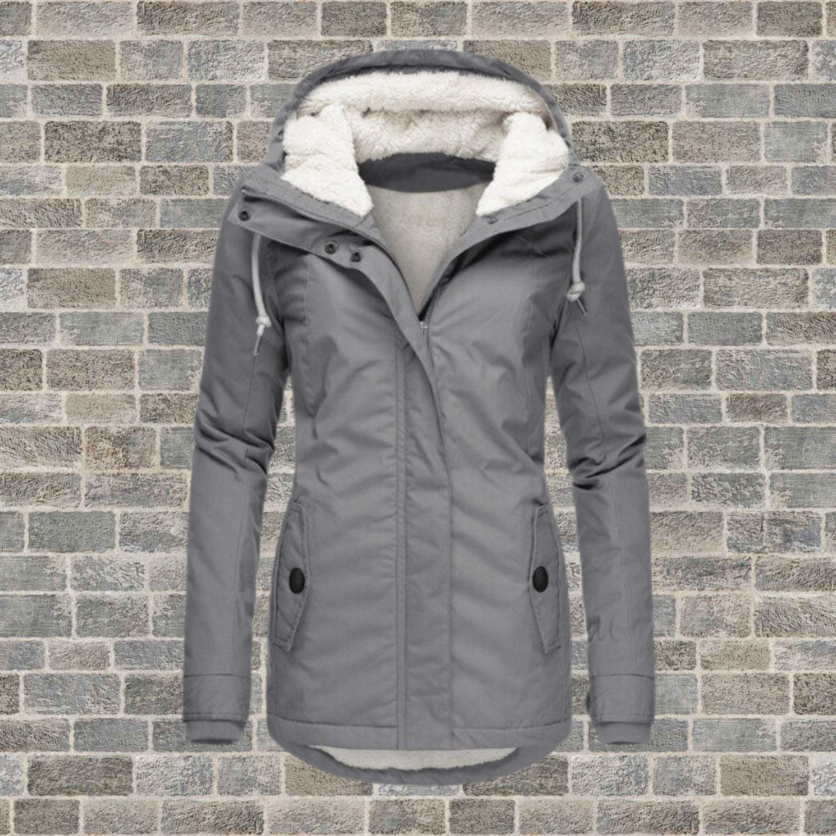 Elsie Belle | Neu Plissierter Baumwollmantel mit Kapuze - Image 2
