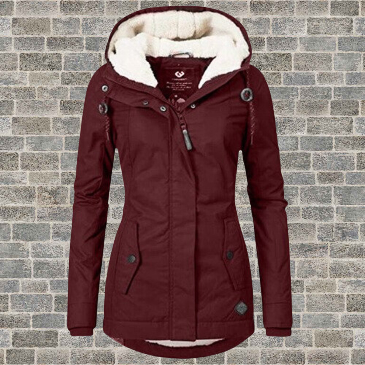 Elsie Belle | Neu Plissierter Baumwollmantel mit Kapuze - Image 7