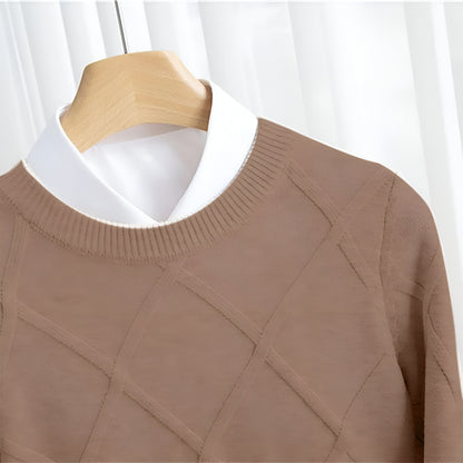 Men’s Knit Crewneck Sweater – Long Sleeve Winter Jumper