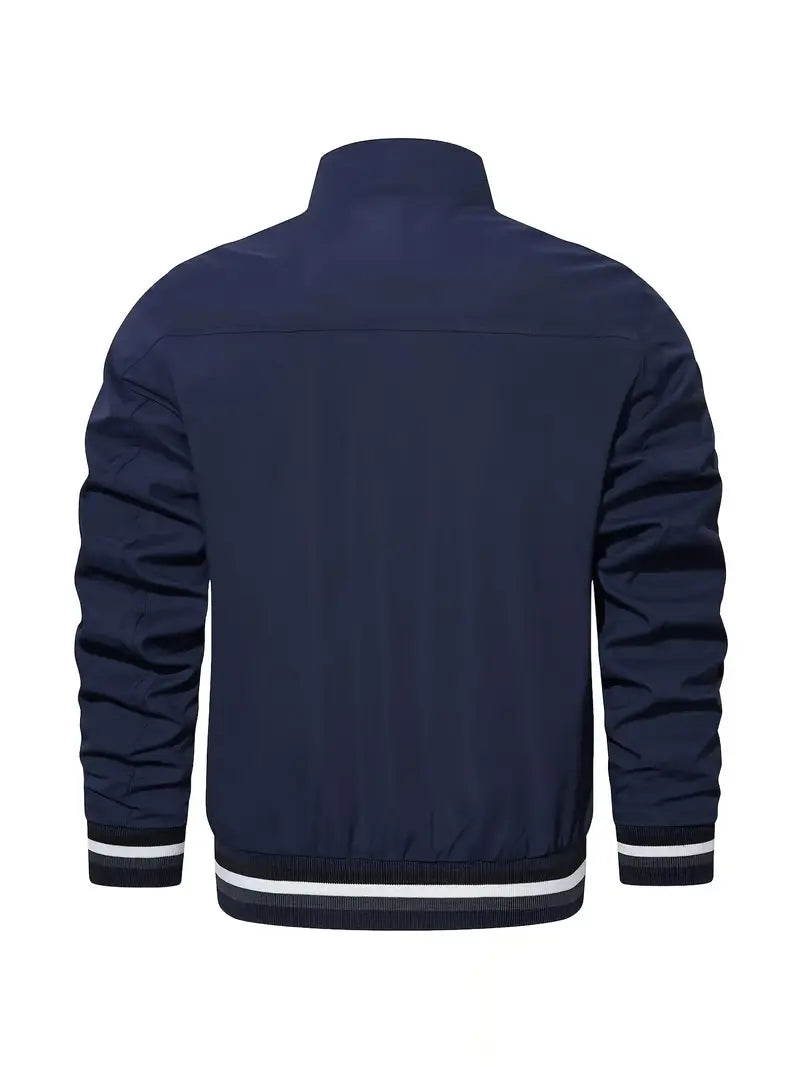 Men’s Lightweight Bomber Jacket | Casual Zip Up Windbreaker