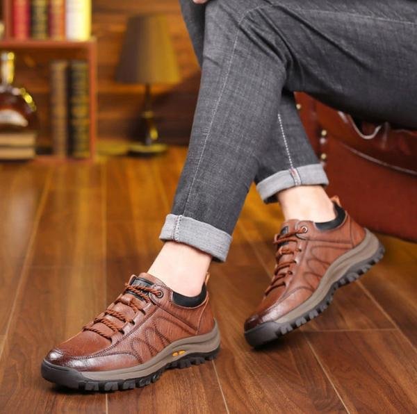Handgenähte Freizeitschuhe für Herren aus echtem Leder - Image 8