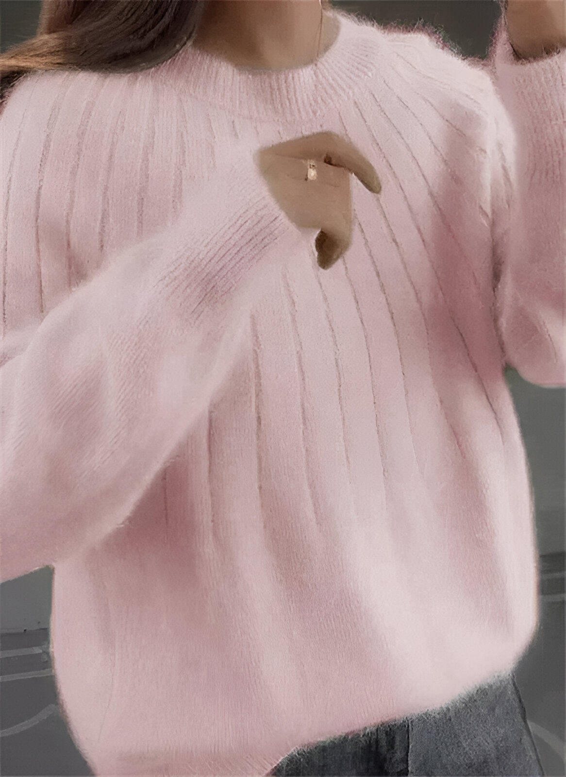 Women’s Oversized Knit Jumper | Long Sleeve Crew Neck