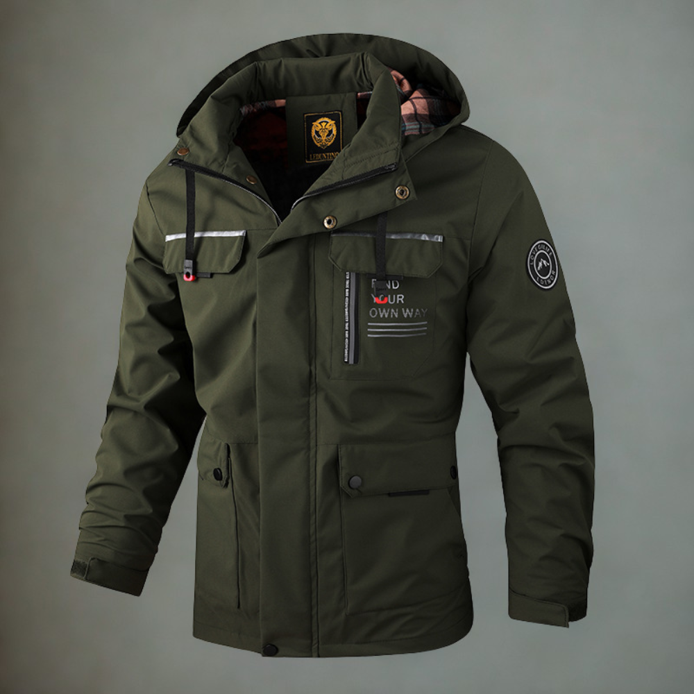 Men’s Waterproof Hooded Winter Parka Jacket | Warm Utility